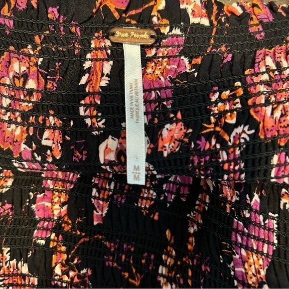 Free People Sweet Escape Floral Long Sleeve Boho Smocked Bodice Maxi Dre… - Picture 14 of 16